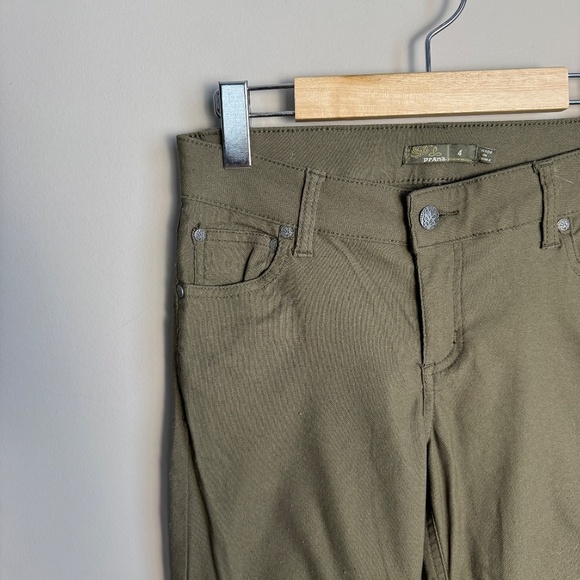 PRANA Women's Brenna Stretch Casual Stretch Pants Army/Olive Green 4 Low Waist - Picture 4 of 15